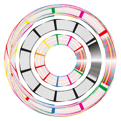 tech circle shape abstract digital icon bright vector image