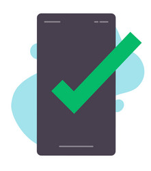 approved validated checkmark notification vector image