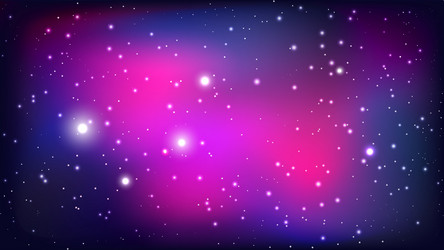 Cosmic space background with stars and nebula vector