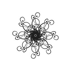 Design element in the form of a chandelier vector