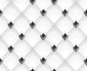 Geometric seamless pattern with three-dimensional vector