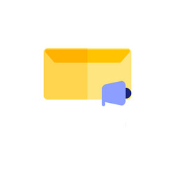 message icon design flat style mail vector image