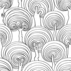 Psychedelic Tree Pattern vector image