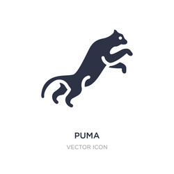puma icon on white background simple element from vector image