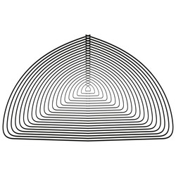 semi circle concentric arc symbol minimal curve vector image