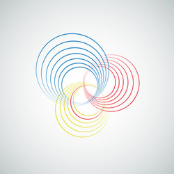 Template abstract three circles from vector