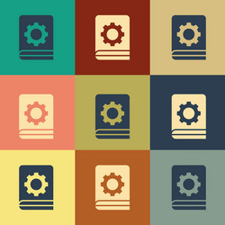 user manual icon isolated on color background vector image