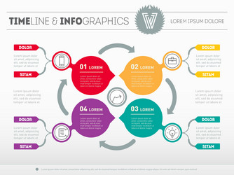 Web template for circle diagram or presentation vector