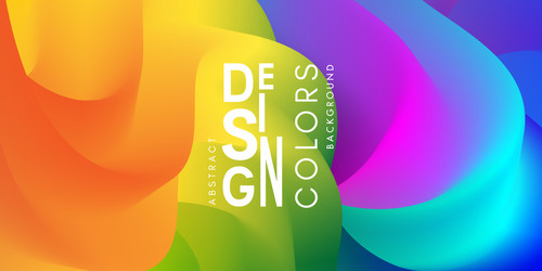 Abstract Flowing Color Background vector image