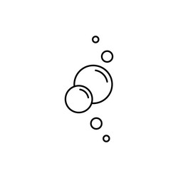 bubble line icon soap foam fizzy drink oxygen vector