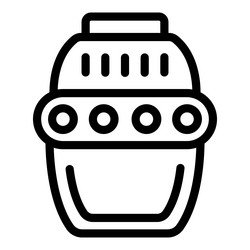 line art icon of a robot head vector image