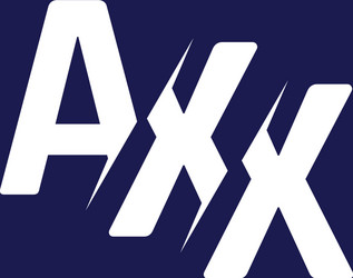 monogram letters initial logo design axx vector image