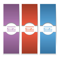 set of three colorful abstract vertical banners vector image