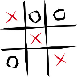 Tic tac toe game vector