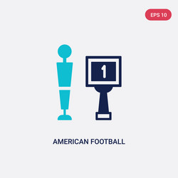 Two color american football icon from concept vector