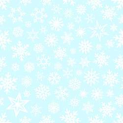 White snowflakes on gradient background seamless vector