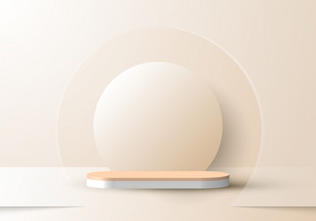 3d realistic abstract minimal scene empty podium vector image