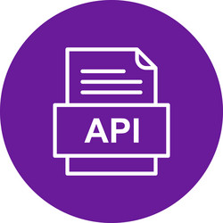 api file document icon vector