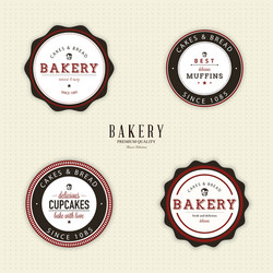 bakery objects vector image