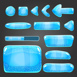 big set of shiny button vector image