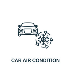 car air condition icon line simple vector