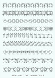 collection of ornamental rule lines in different vector image
