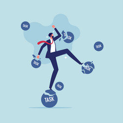 concept of workflow efficiency and multitasking vector image