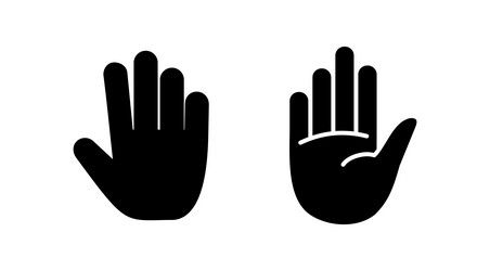 Hand icon symbols palm vector