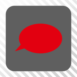 message cloud rounded square button vector image