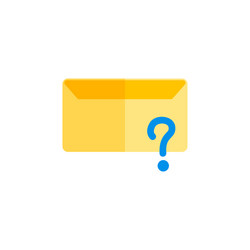 message icon design flat style mail question vector image