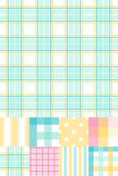 set of 9 seamless abstract retro pattern vector image