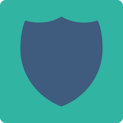 shield flat cobalt and cyan colors rounded button vector image