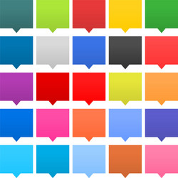 flat speech bubble sign web icon square shape vector image