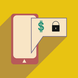 flat with shadow icon stylish mobile application vector image