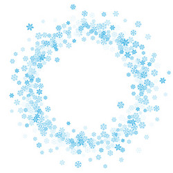 Frame or border of random scatter snowflakes vector