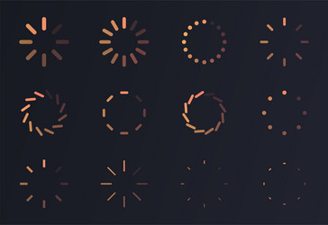 loading circle set vector image