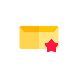 message icon design flat style mail favorite vector image