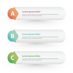 one two three steps progress banners vector image