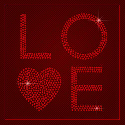 rhinestone valentines day template vector