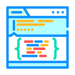 schema markup seo color icon vector image