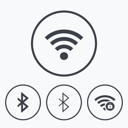 wifi and bluetooth icon wireless mobile network vector image