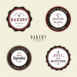 Bakery objects vector