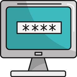 Computer Security Data vector image