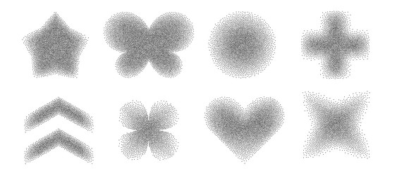 grain noise gradient elements set vector image