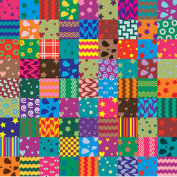 Patchwork handicraft fabric background in shabby Vector Image