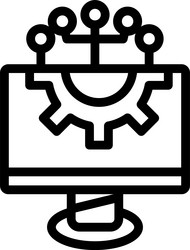 platform linear style icon design vector image