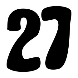 rounded cartoon number series from 1 to 64 vector image