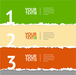 torn paper with ripped edges and text vector image