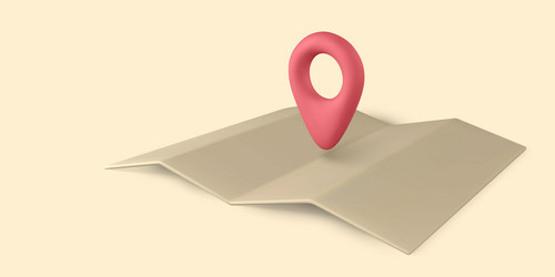 3d pin point marker with shadow location icon vector image
