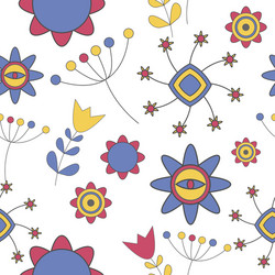 abstract cute background flower seamless pattern vector image